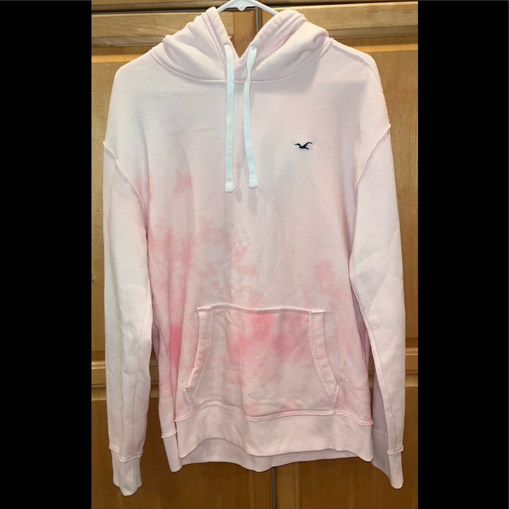 Hollister pink hooded sweatshirt size M Excellent condition